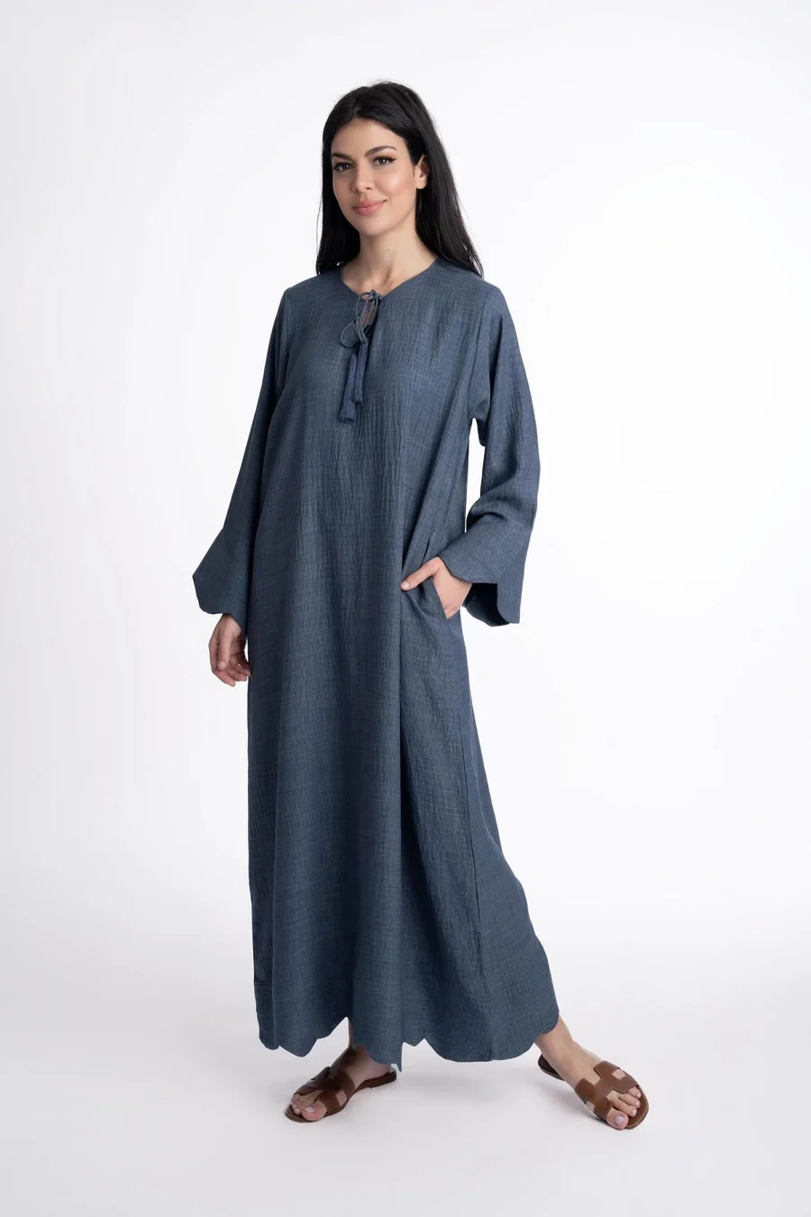 Huda Linen Kaftan supplied by Yiwu Huanyu Trading Company