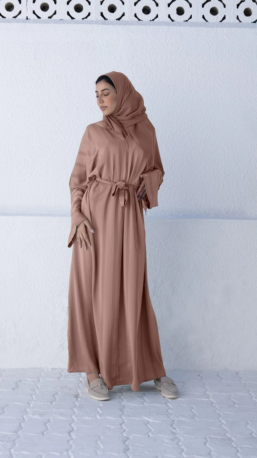 Elegant brown abaya for international wholesale markets