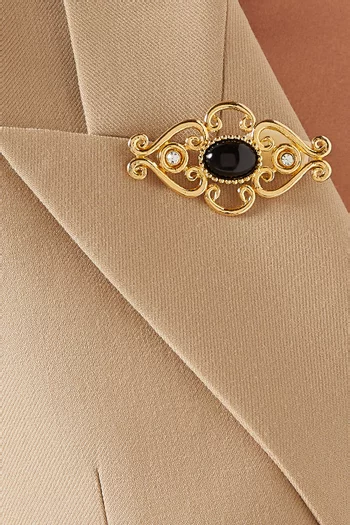 Luxury floral gold brooch collection