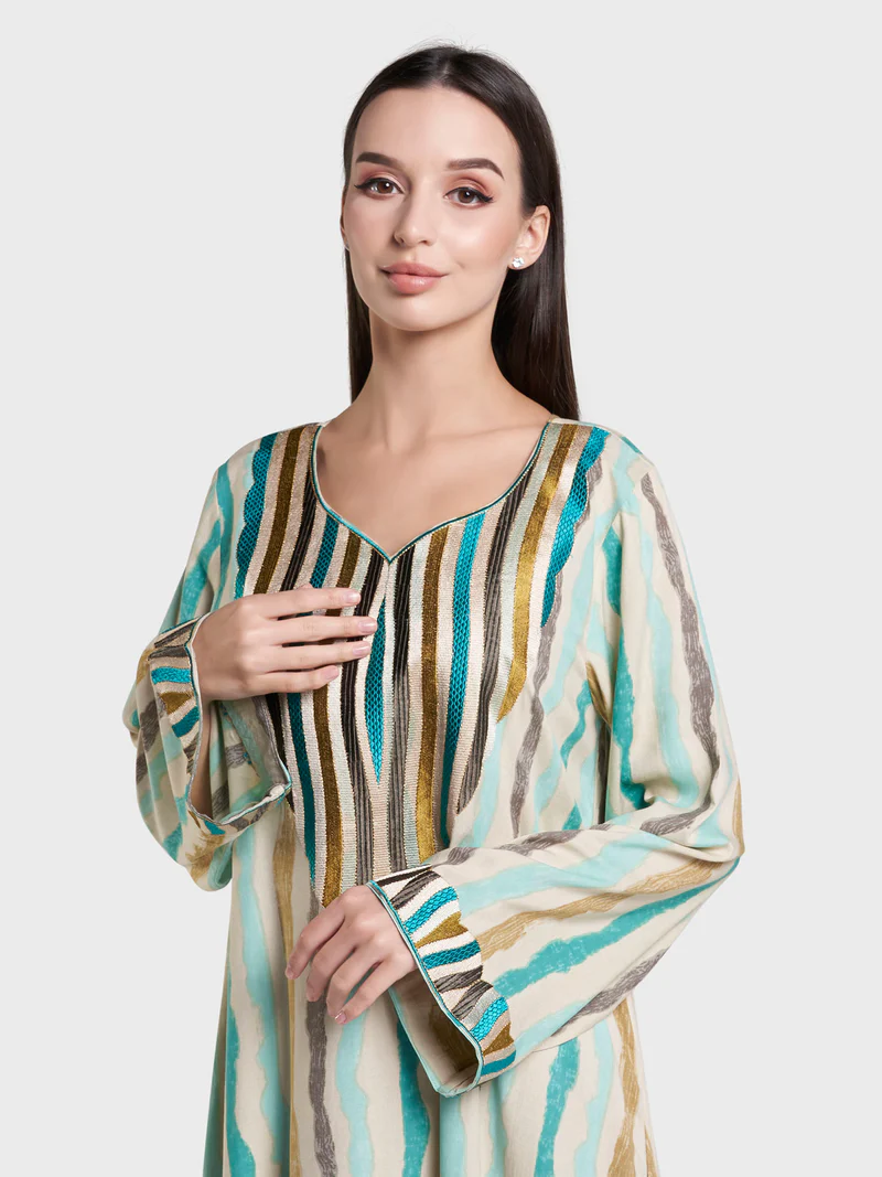 Khaki Heritage Jalabiya supplied by Yiwu Huanyu Trading Company