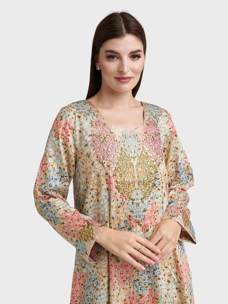 Beige jalabiya from Yiwu fashion supplier